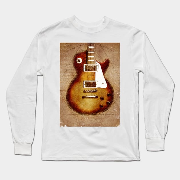 guitar music art #guitar #music Long Sleeve T-Shirt by JBJart